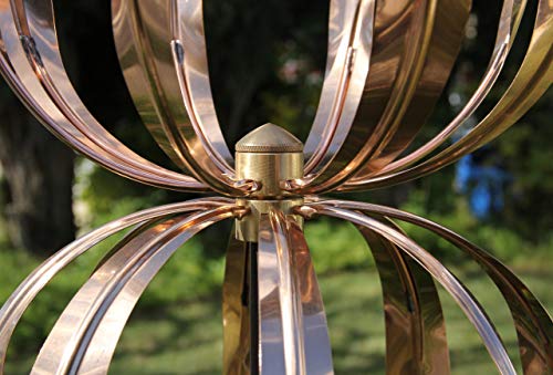 Stanwood Wind Sculpture Kinetic Copper Dual Spinner Dancing Octopus