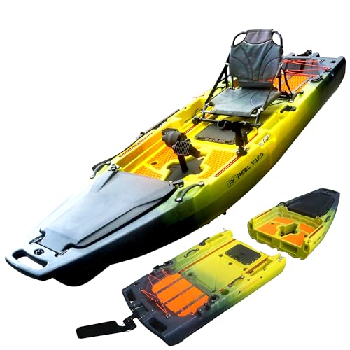 Reel Yaks 9.8ft Rocket Modular Propeller Drive Fishing Kayak Yellow Black