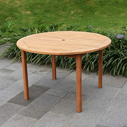 Cambridge Casual Sydney Teak Wood 5 Piece Outdoor Dining Set All-weather Wicker/Light Tan