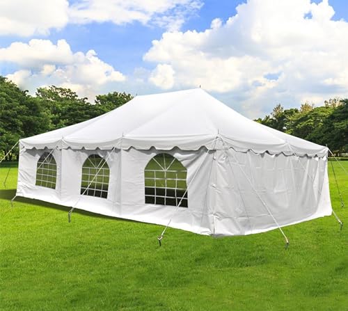 Party Tents Direct 20' x 30' Weekender Canopy Tent with Sidewalls Heavy Duty White