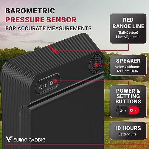 VC VOICE CADDIE Swing Caddie SC4 Portable Golf Simulator Black