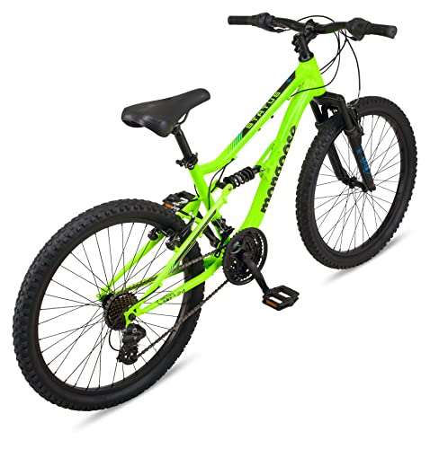 Mongoose Status Kids Mountain Bike 24-Inch 21-Speed Yellow
