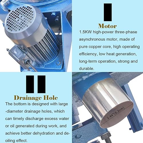 INTSUPERMAI Industrial Centrifugal Dehydrator 100LB Capacity 220V