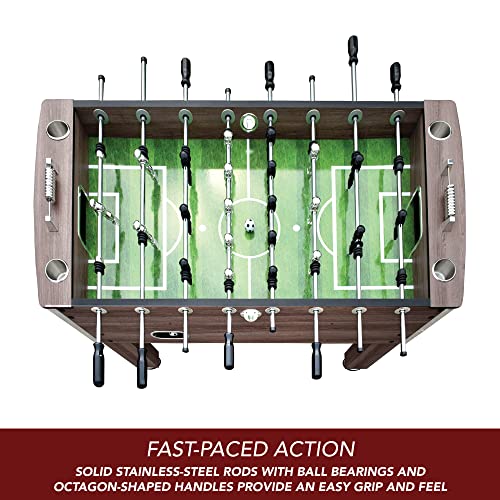 Hathaway Driftwood 56-in Premium Competition Foosball Table Driftwood/Green