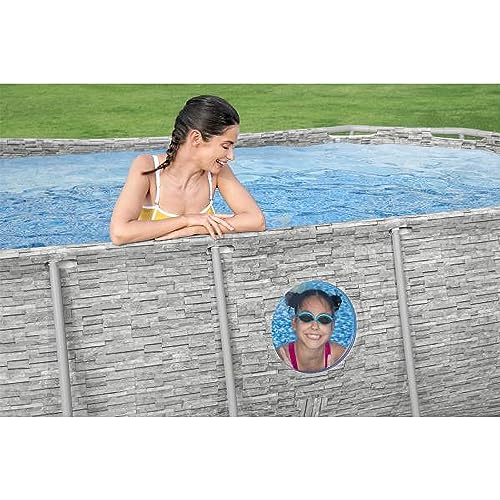 Bestway Oval Above Ground Pool Set with Filter Pump & Vacuum Cleaner