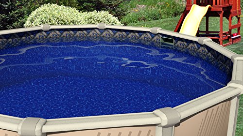 Smartline 24-Foot Round Manor Replacement Liner for Esther Williams/Johnny Weissmuller Pools Beaded Style 48-Inch Wall Height 25 Gauge Virgin Vinyl 48" H