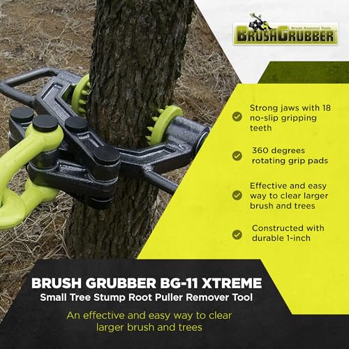 Brush Grubber Xtreme Tree Stump Puller Tool with Rugged Handles & Steel Construction