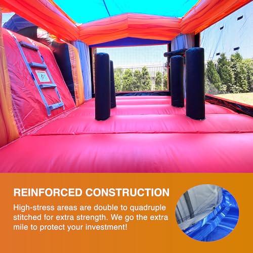 JumpOrange Rocker Commercial Bounce House Water Slide with Pool Rocker Titan