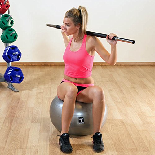 Body-Solid Cardio Barbell Training Set - Complete Cardio Exercise Barbells Set with Grey Rack and Blue/Green/Red Weight Plates