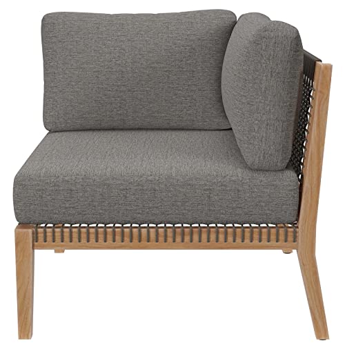 Modway Clearwater Loveseat Gray Graphite