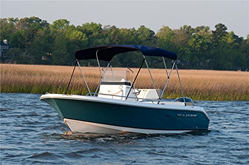 SBU Light Grey Stainless Steel 3-Bow Bimini Top for Maxum 1700 SR I/O (1993-1998)