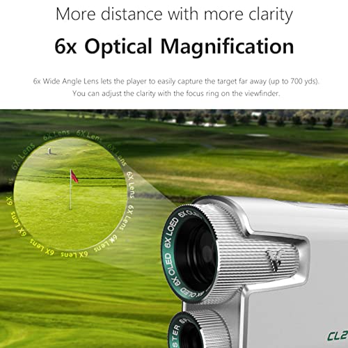Certified Brands Golf Laser Rangefinder with Auto Slope 6X Magnification 700 Yard Range