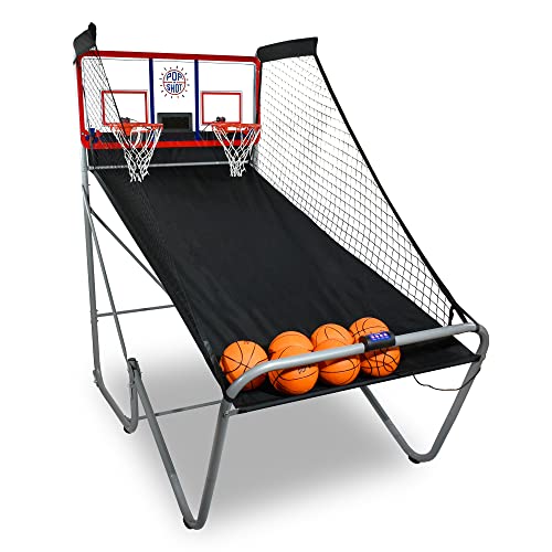 Pop-A-Shot Indoor/Outdoor Dual Shot Arcade Basketball Game Black
