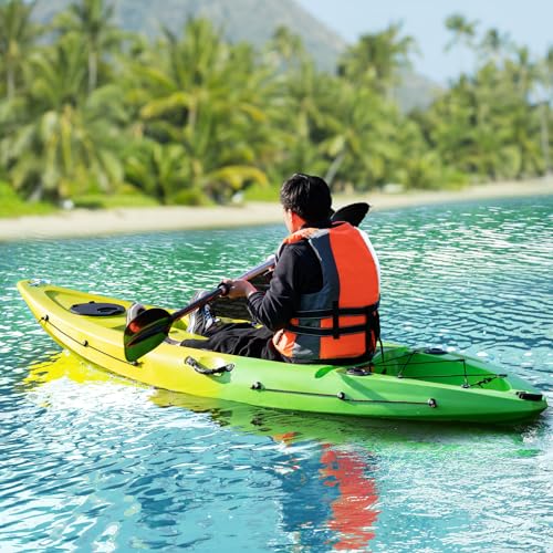 CuisinAid Fishing Kayak with Paddles 9.68FT Green Yellow