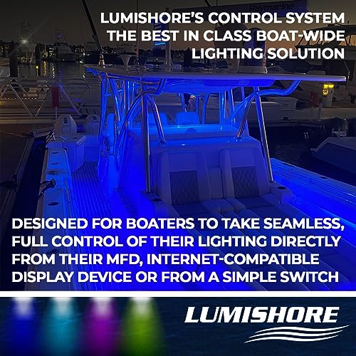 Lumishore Marine Flood Light 7500 Lumens RGBW 18" White