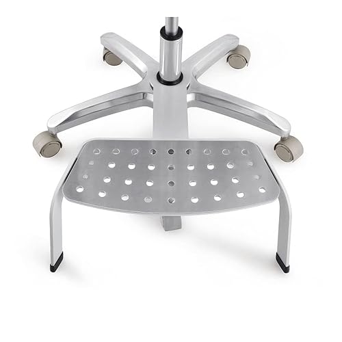 Super Dental Adjustable Microscope Saddle Stool with Pedal Base, Foot Controlled, PU Leather