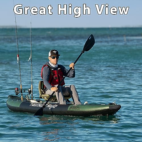 Sea Eagle 385FTA Fasttrack Inflatable Green Fishing Kayak with Accessories