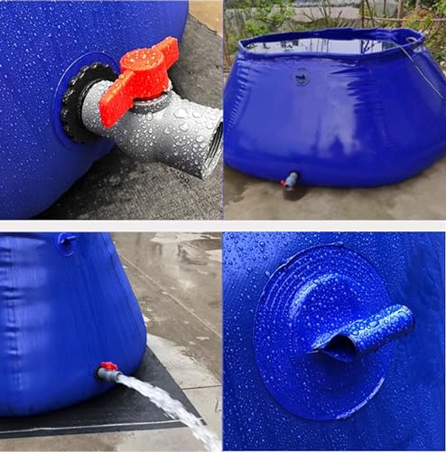 5sssallefaa Emergency Water Tank 2000L Collapsible Water Container Blue