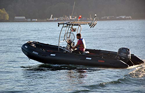Seamax Ocean430T Commercial Grade PVC Inflatable Boat 14ft Black