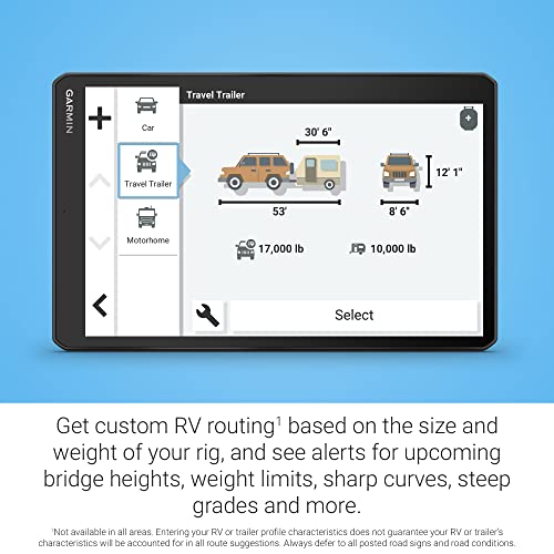 Garmin RV 1095 10" GPS RV Navigator Renewed