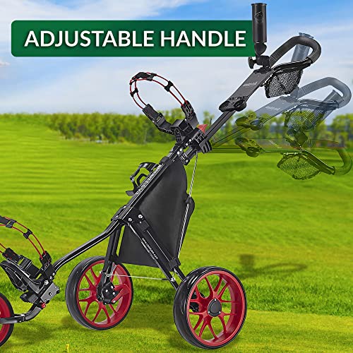 Caddytek CaddyLite 11.5 V3 Deluxe Golf Push Cart Black/Red
