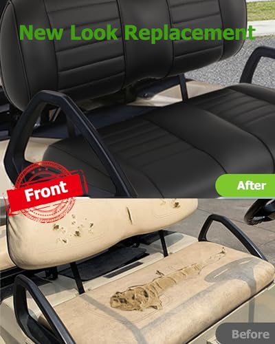 SCITOO Golf Cart Seat Cushion for EZGO RXV Front Seat - Black