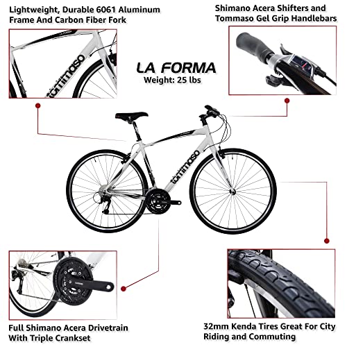 Tommaso La Forma Men's Hybrid Bike White XL 60cm