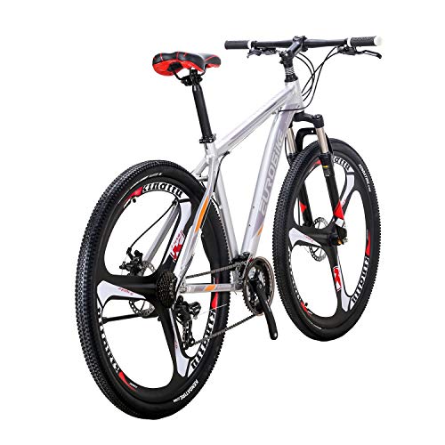 LZBIKE Aluminum Alloy Mountain Bike 21 Speed Shock Absorption Silver