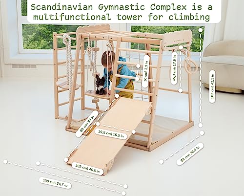 Wood And Hearts Indoor Montessori Play Gym Beige