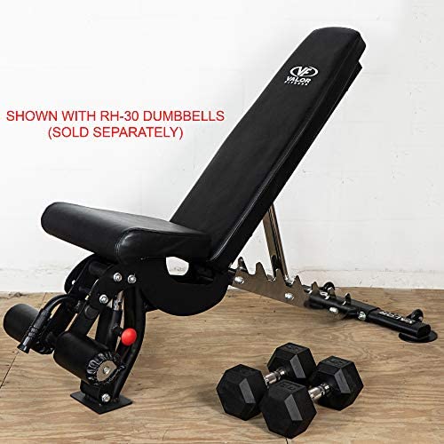 Valor Fitness DD-40 Heavy Duty Adjustable Weight Bench Black