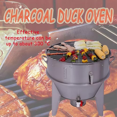 Banfluxion 3-Tier Commercial Charcoal Roast Duck Oven Stainless Steel Silver