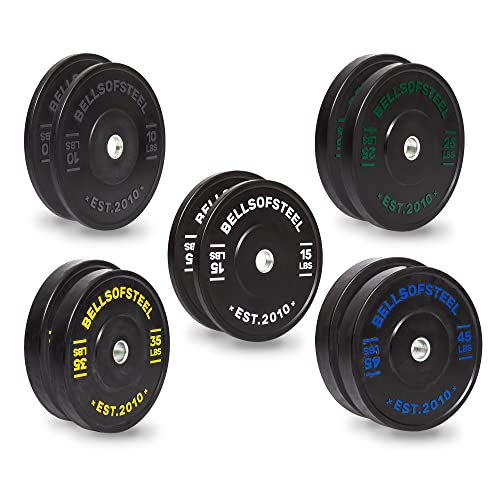 Bells of Steel Dead Bounce Conflict Bumper Plates - Commercial and Home Gym - 260 lb Olympic Weight Set
