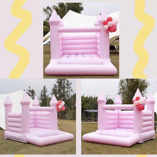 Blatesic Inflatable Bounce House with Ball Pit and Blower Pink