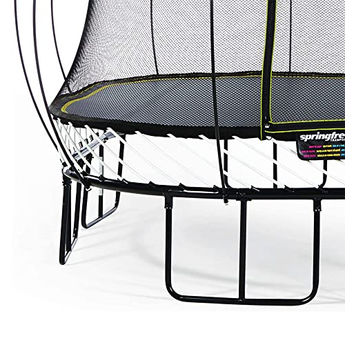 Springfree Large Square Trampoline 13x13 ft Springless Black Blue