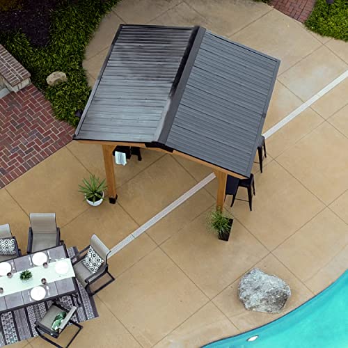 Backyard Discovery Granada 10' x 9' Cedar Wood BBQ Grill Gazebo Pavilion Light Brown