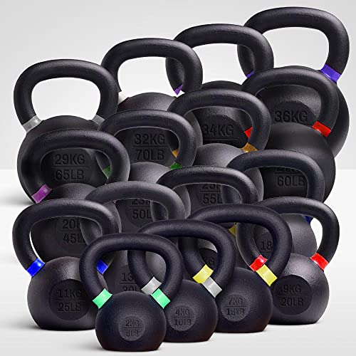 French Fitness Cast Iron Kettlebell Set (5-80 lbs)