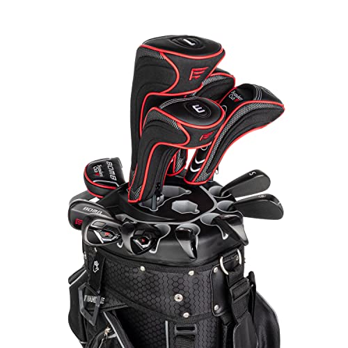 Founders Club Men's Golf Club Set with 14 Way Organizer Golf Bag Black