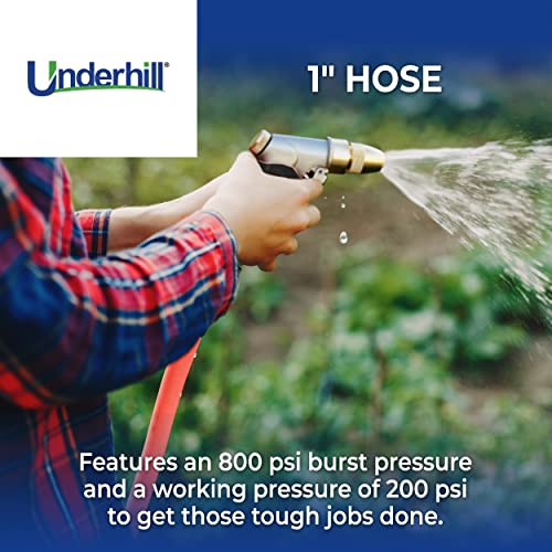 Underhill UltraMax Commercial Garden Water Hose Heavy-Duty 1 Inch x 125 ft Green