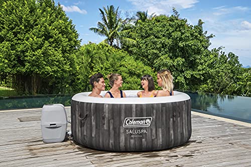 Inflatable Coleman SaluSpa Bahamas 4-Person Portable Hot Tub Blue