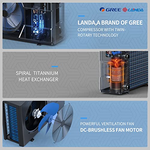 DR. INFRARED HEATER DR-900HP Full DC Inverter 90,000 BTU Heat Pump Ground Swimming Pools Black