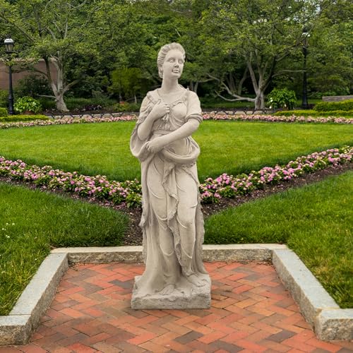 Design Toscano Winter Woman of the Four Seasons Garden Statue 61 inches Faux Limestone