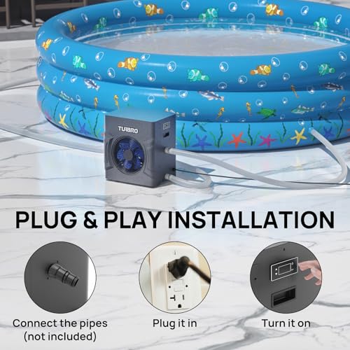 TURBRO Manatee M20 Swimming Pool Heat Pump 20,000 BTU Black