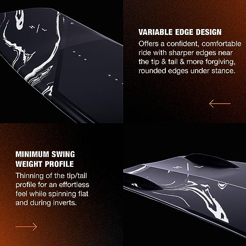 Hyperlite Cryptic Wakeboard + Remix Bindings Wakeboard Package - Perfect for Intermediate to Advanced Riders - 146cm Black