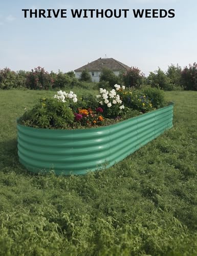Hipicute 2Pcs 8x4x1.5ft Galvanized Raised Garden Bed Green
