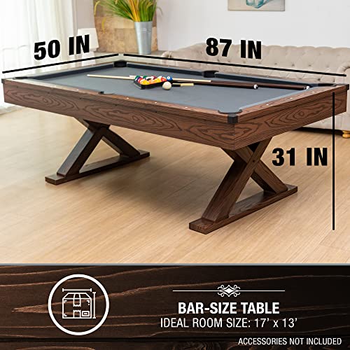 EastPoint Sports Dunhill 87-Inch Rustic Pool Table Multi-Color