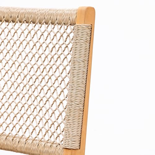 Cambridge Casual Carmel 2-Piece Outdoor Dining Chairs Teak Wood and All-Weather Wicker