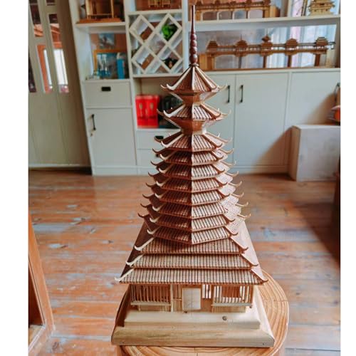 Okjew Octagonal Drum-Tower Pure Wood Model