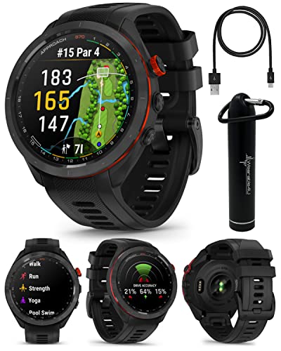 Wearable4U Garmin Approach S70 Golf Smartwatch Black + E-bank