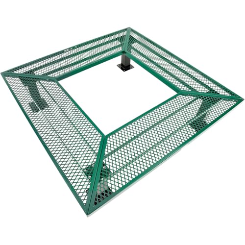 Global Industrial 6" Square Outdoor Tree Bench Expanded Metal Green