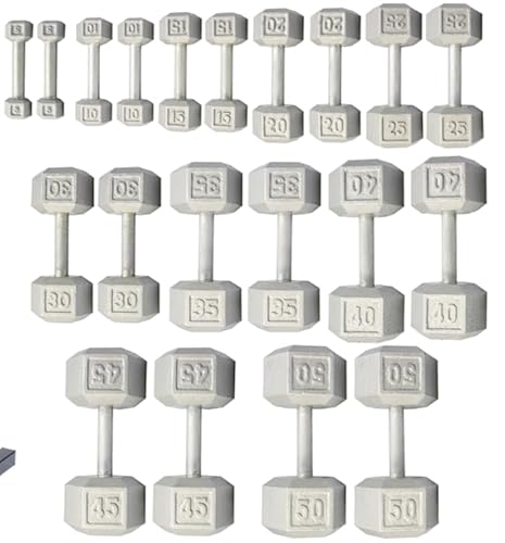 York Barbell Cast Iron Hex Dumbbells 5-50 lb.